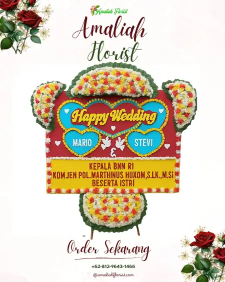 Papan Bunga Pernikahan Wek Iv